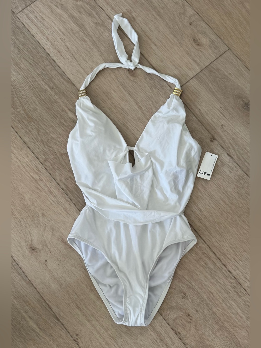 Gorgeous sexy white one-piece swimsuit by Bar III.  New with tags!